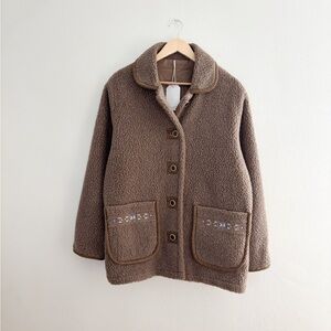Vintage Sherpa Brown Collared Coat